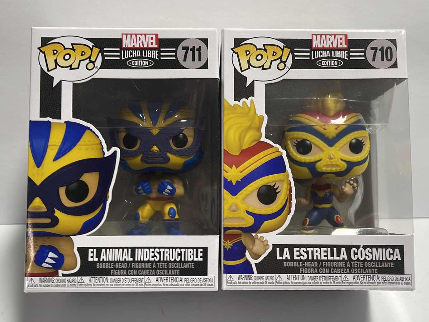 Photo 1 of NIB FUNKO POP MARVEL LUCHA
LIBRE EDITION SERIES "EL ANIMAL INDESTRUCTIBLE & LA ESTRELLA COSMICA” - TOTAL RETAIL PRICE $24.00