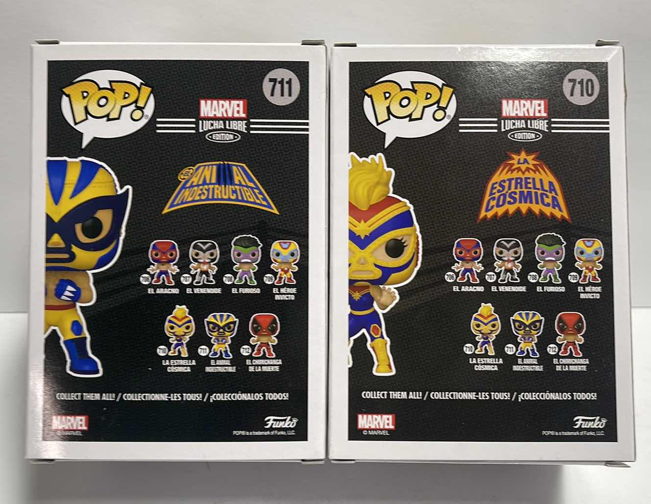 Photo 1 of NIB FUNKO POP MARVEL LUCHA
LIBRE EDITION SERIES "EL ANIMAL INDESTRUCTIBLE & LA ESTRELLA COSMICA” - TOTAL RETAIL PRICE $24.00