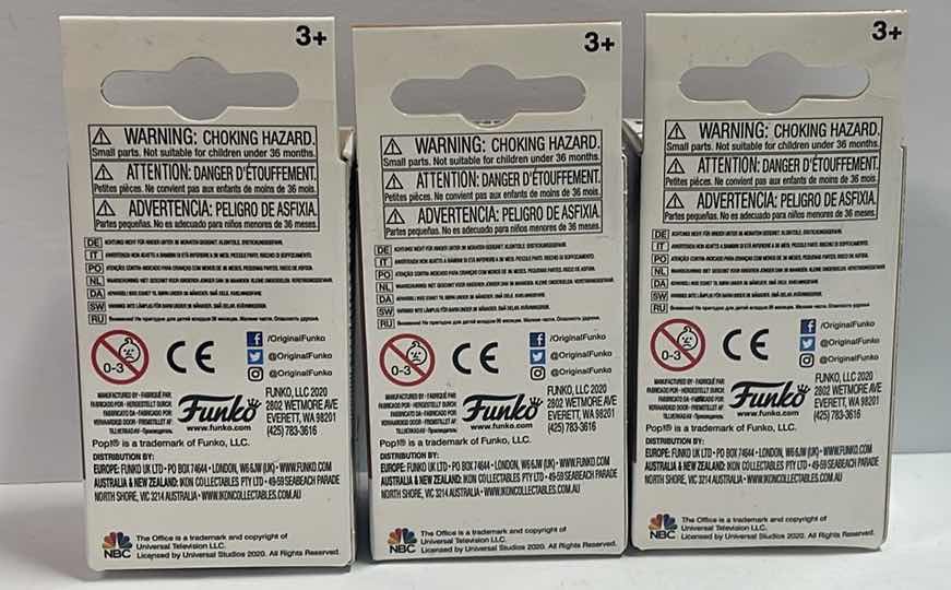 Photo 1 of NEW 3 POCKET POP KEYCHAINS “THE OFFICE “ - DARRYL PHILBIN , PRISON MIKE & DWIGHT SCHRUTE - TOTAL RETAIL PRICE $ 36.00