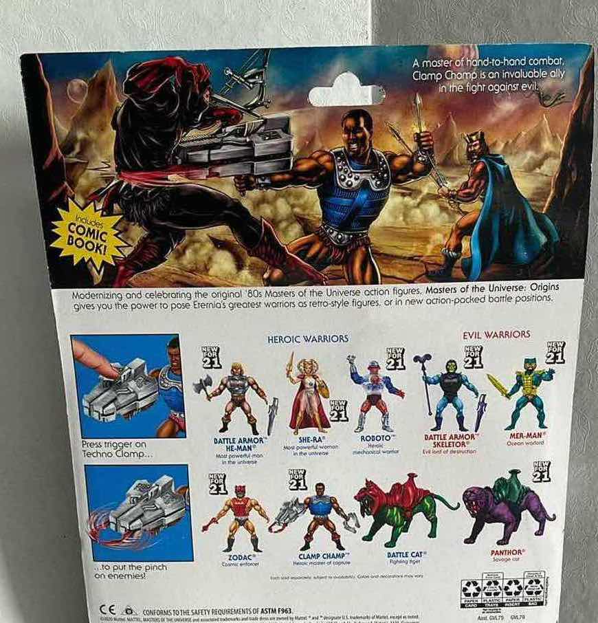 Photo 1 of NIB MASTERS OF THE UNIVERSE CLAMP CHAMP FIGURE SET MSRP $34.99