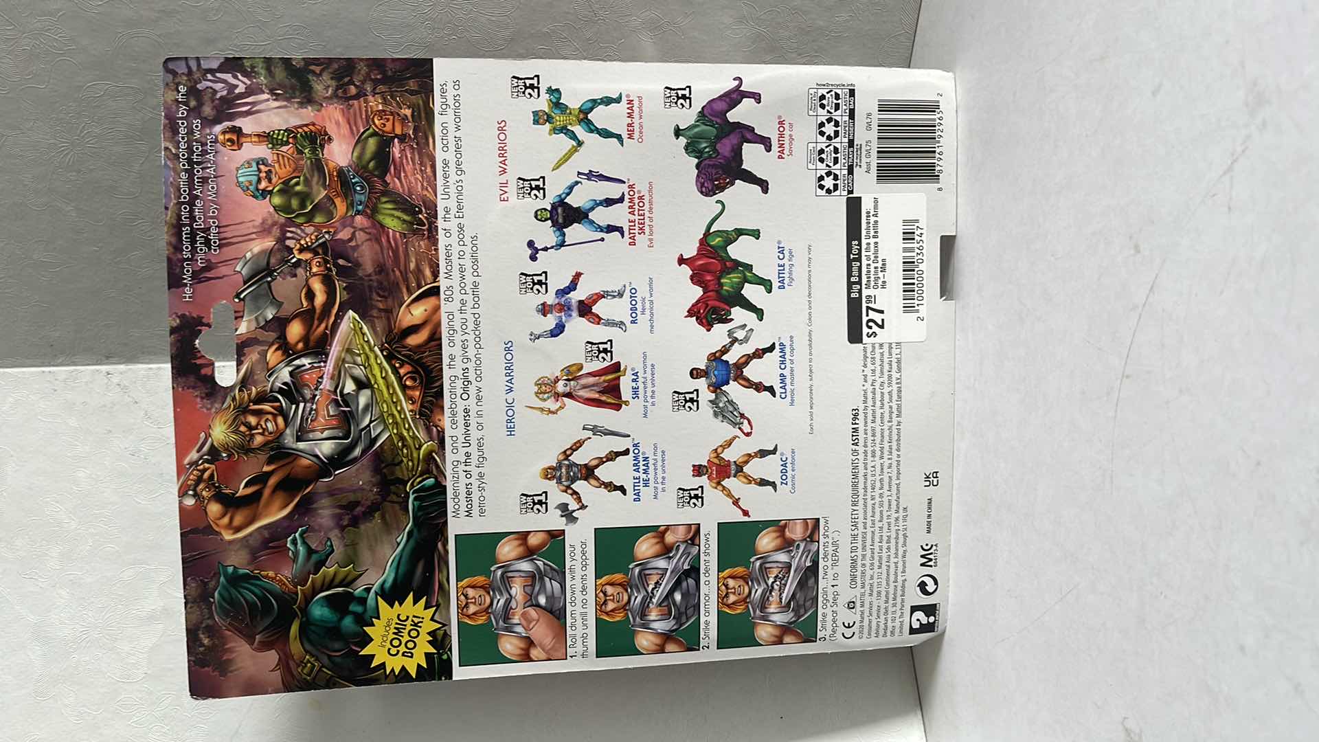 Photo 1 of NIB MASTERS OF THE UNIVERSE BATTLE ARMOR HE-MAN FIGURE SET MSRP $27.99