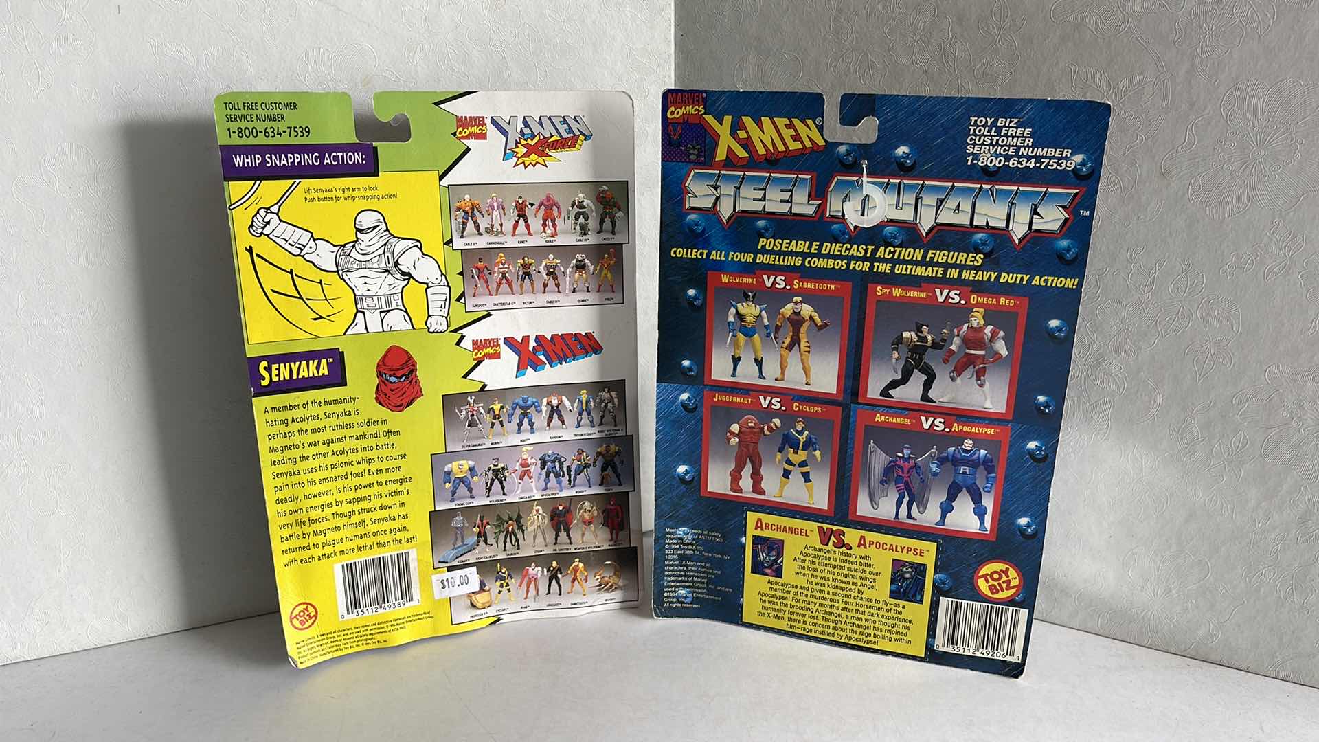 Photo 1 of MARVEL COMICS X-MEN SENYAKA & STEEL MUTANTS APOCALYPSE VS ARCHANGEL MSRP $19.99 EACH