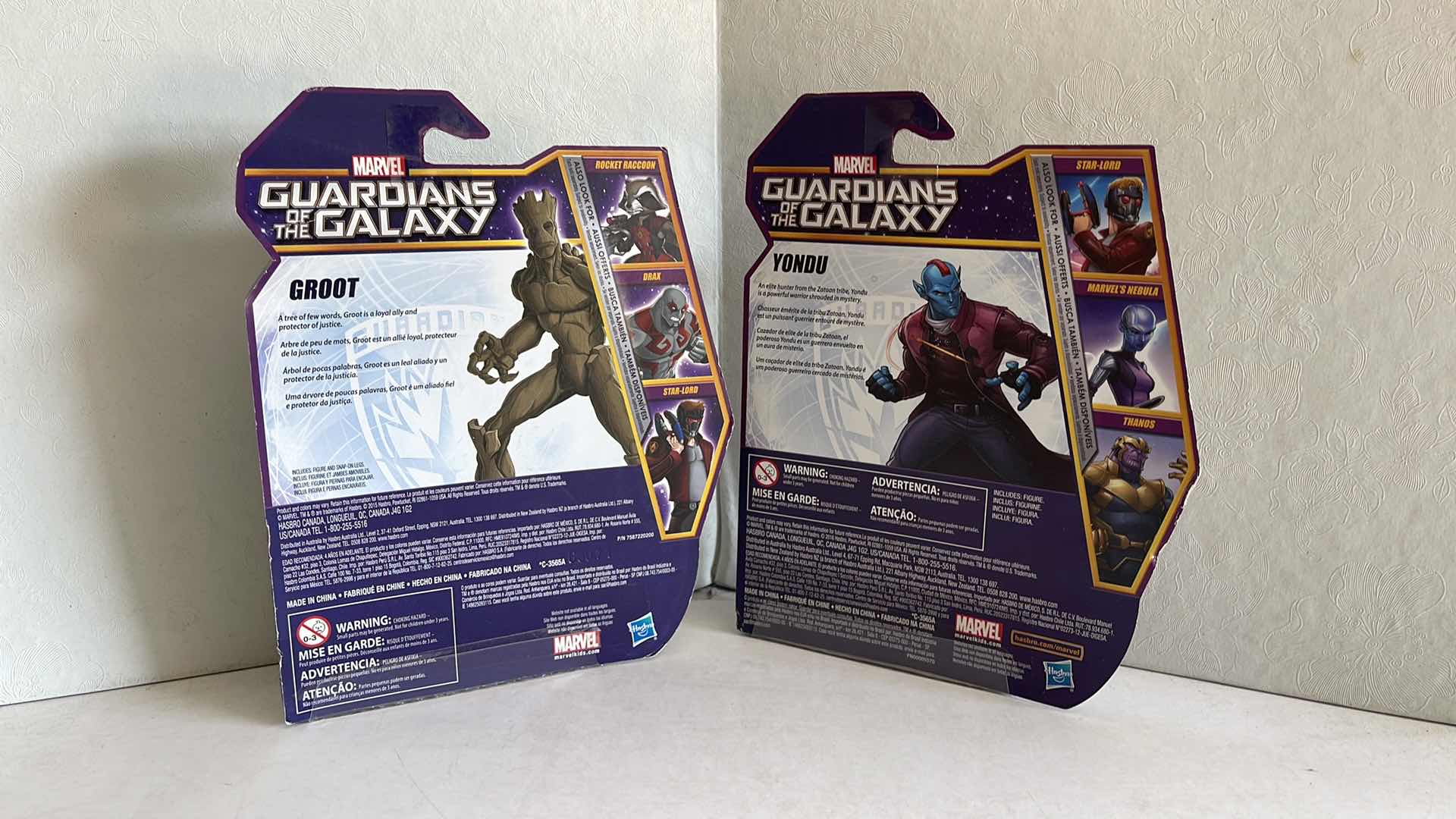 Photo 1 of NIB MARVEL GUARDIANS OF THE GALAXY GROOT & YONDU ACTION FIGURES MSRP $14.99