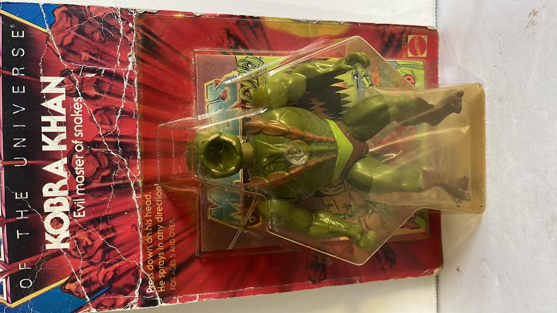 Photo 1 of NIB 1983 MASTERS OF THE UNIVERSE KOBRA KHAN EVIL MASTER OF SNAKES MSRP $200