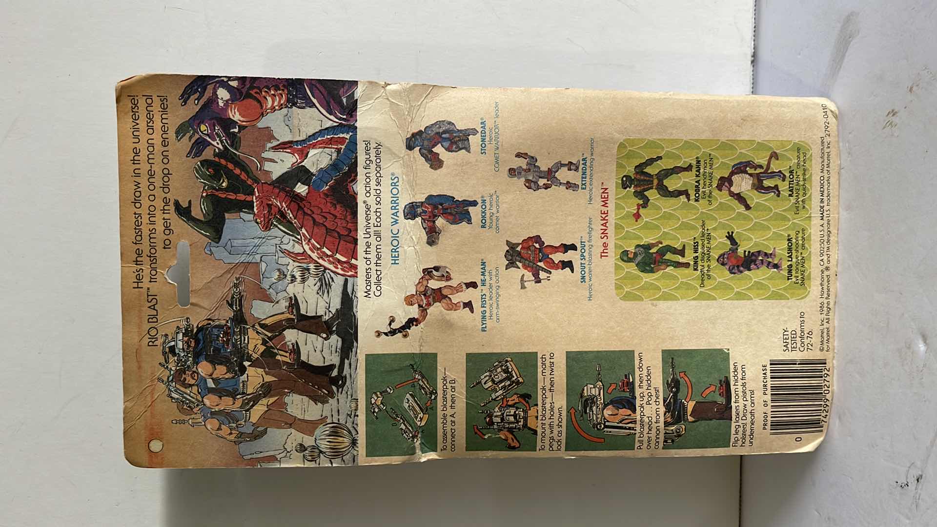 Photo 1 of NIB 1986 MASTERS OF THE UNIVERSE RIO BLAST HEROIC TRANSFORMING GUNSLINGER MSRP $450