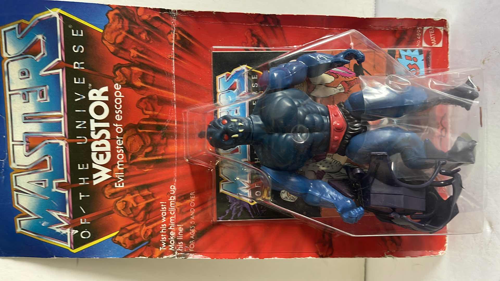 Photo 1 of NIB 1983 MASTERS OF THE UNIVERSE WEBSTER EVIL MADTER OF ESCAPE MSRP $300