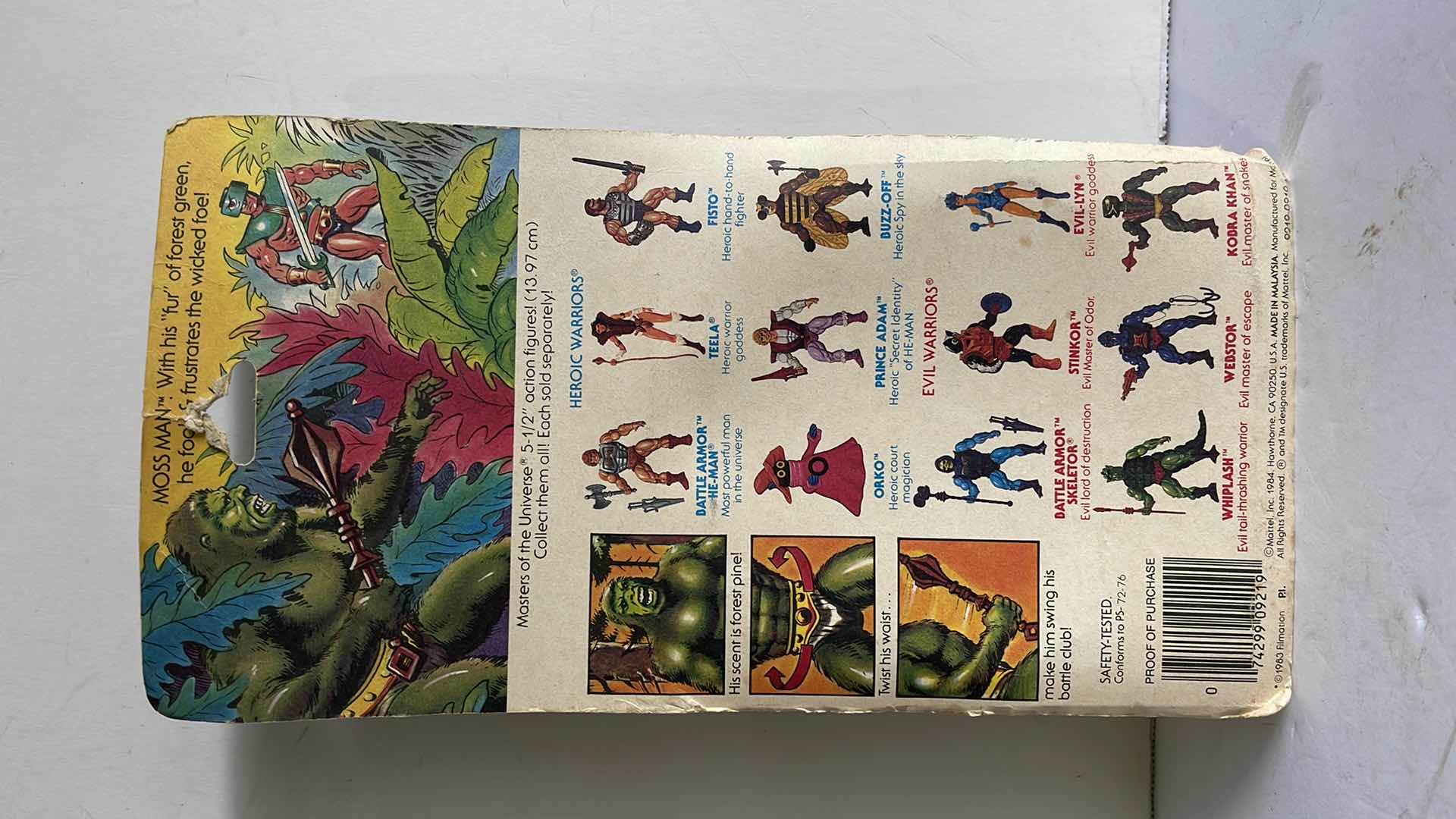 Photo 1 of NIB 1984 MASTERS OF THE UNIVERSE MOSS MAN  HEROIC SPY & MASTER OF CAMOUFLAGE MSRP $250