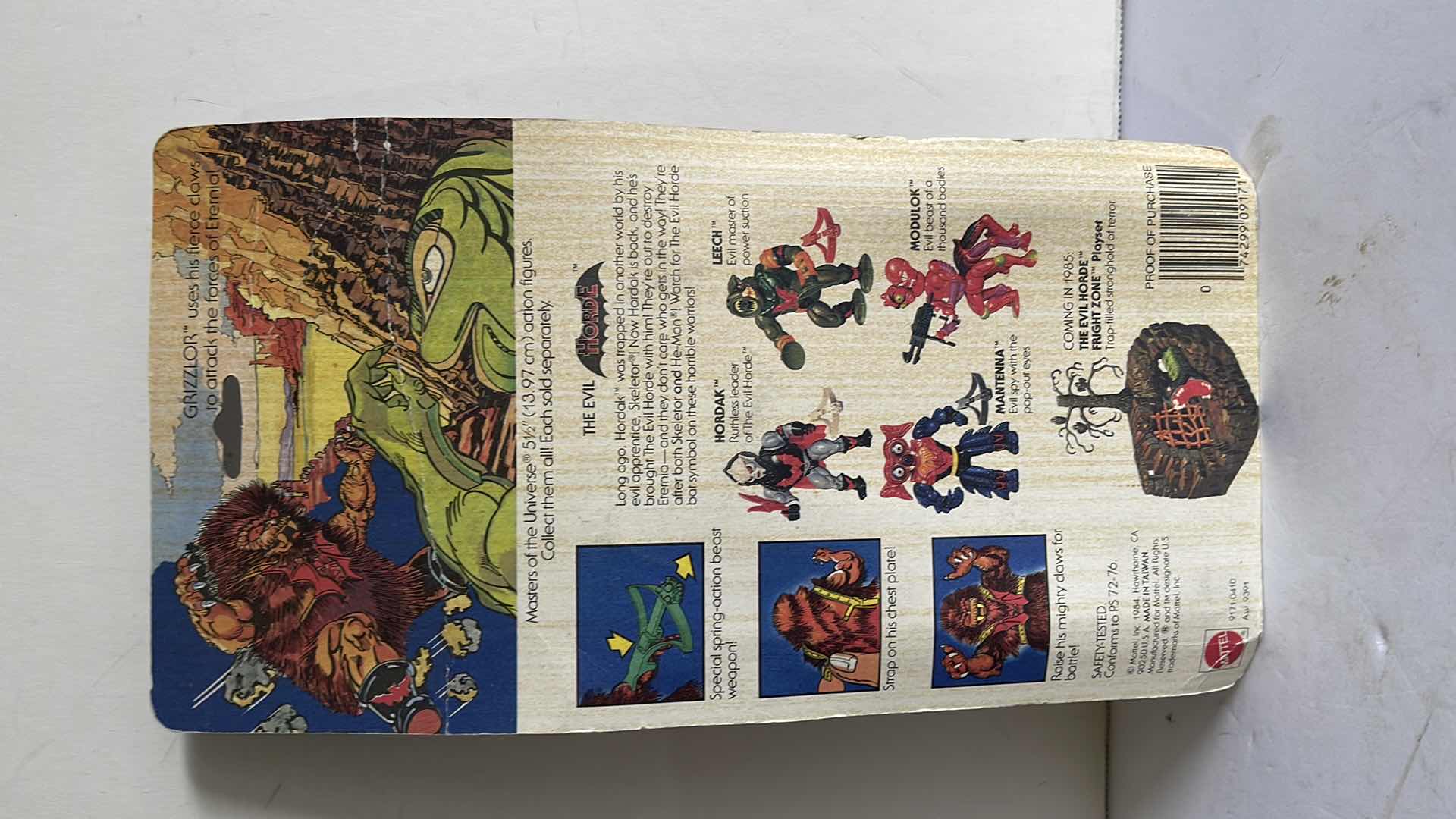 View 2 of NIB 1984 MASTERS OF THE UNIVERSE THE EVIL HORDE GRIZZLOR MSRP $300