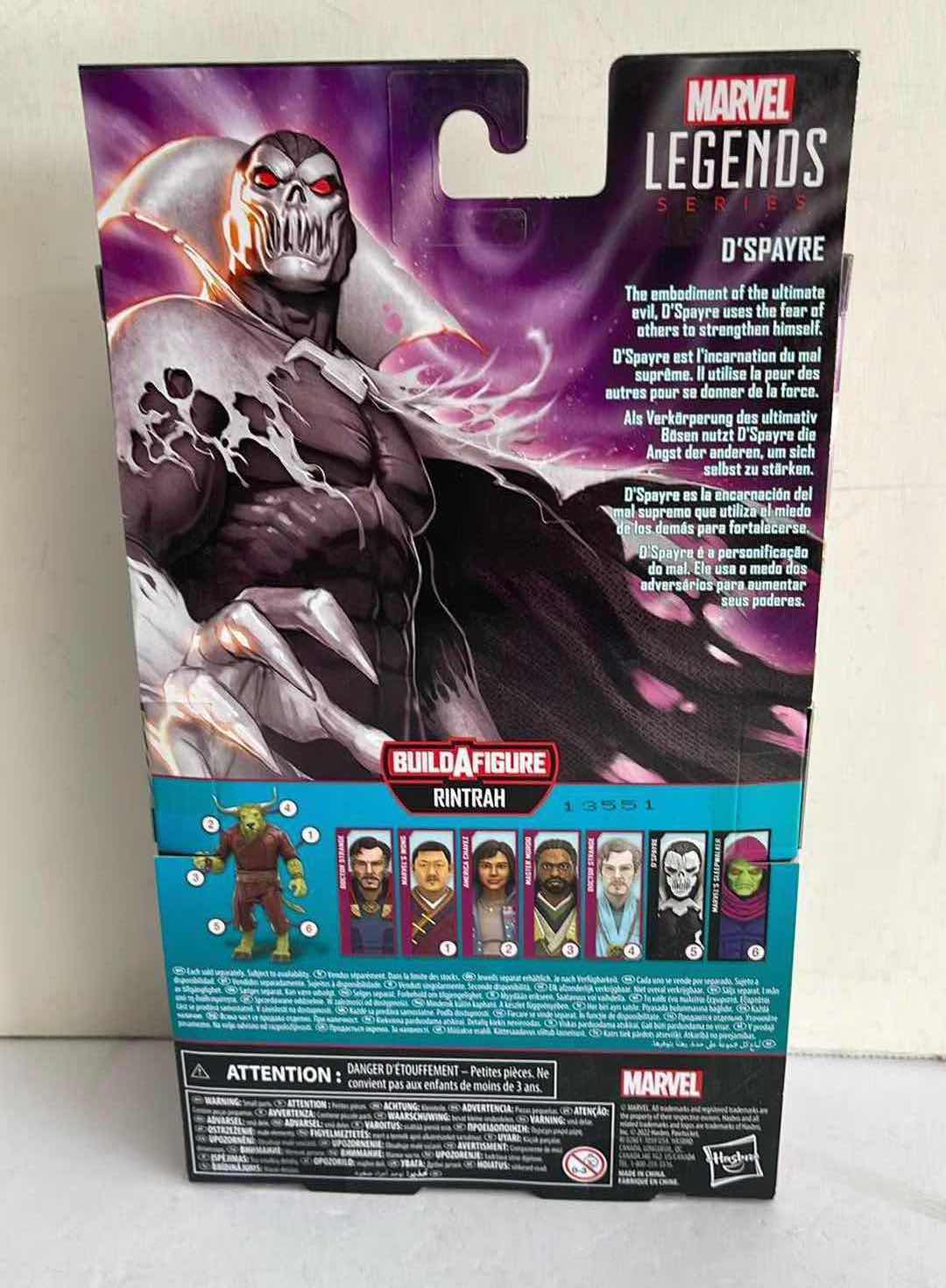 Photo 1 of NIB MARVEL LEGENDS SERIES MARVEL D’SPAYRE MSRP $19.99