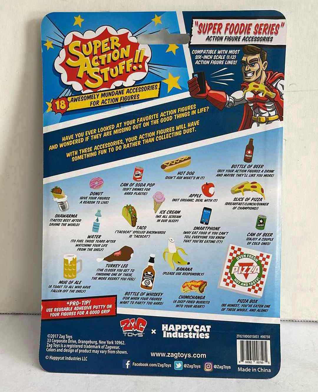 Photo 1 of NIB 2017 ZAG TOYS SUPER ACTION STUFF SUPER FOODIE SERIES ACTION FIGURE ACCESSORIES MSRP $15.99