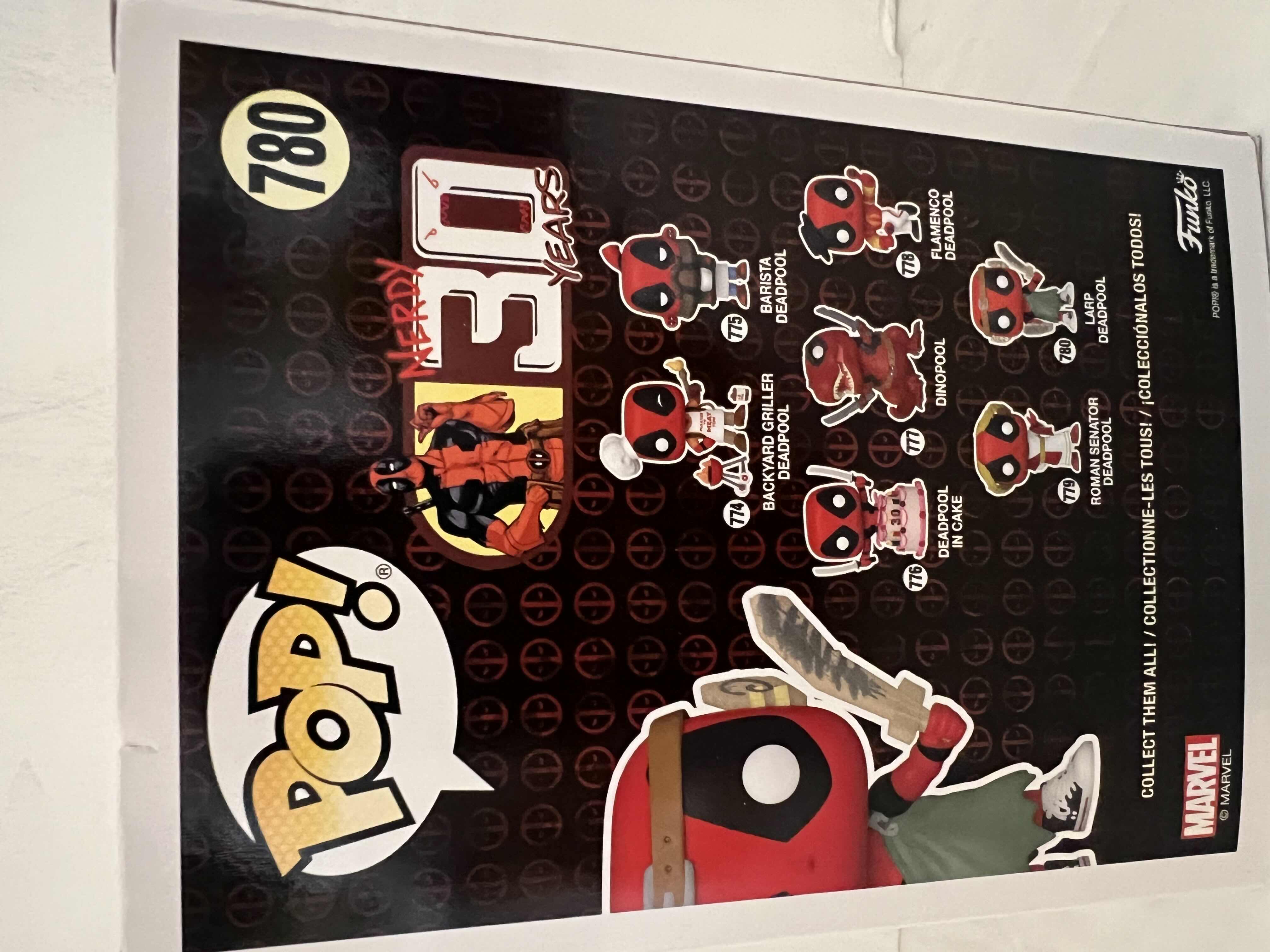 Photo 1 of NEW FUNKO POP! MARVEL DEADPOOL “LARP DEADPOOL” BOBBLE-HEAD FIGURE #780