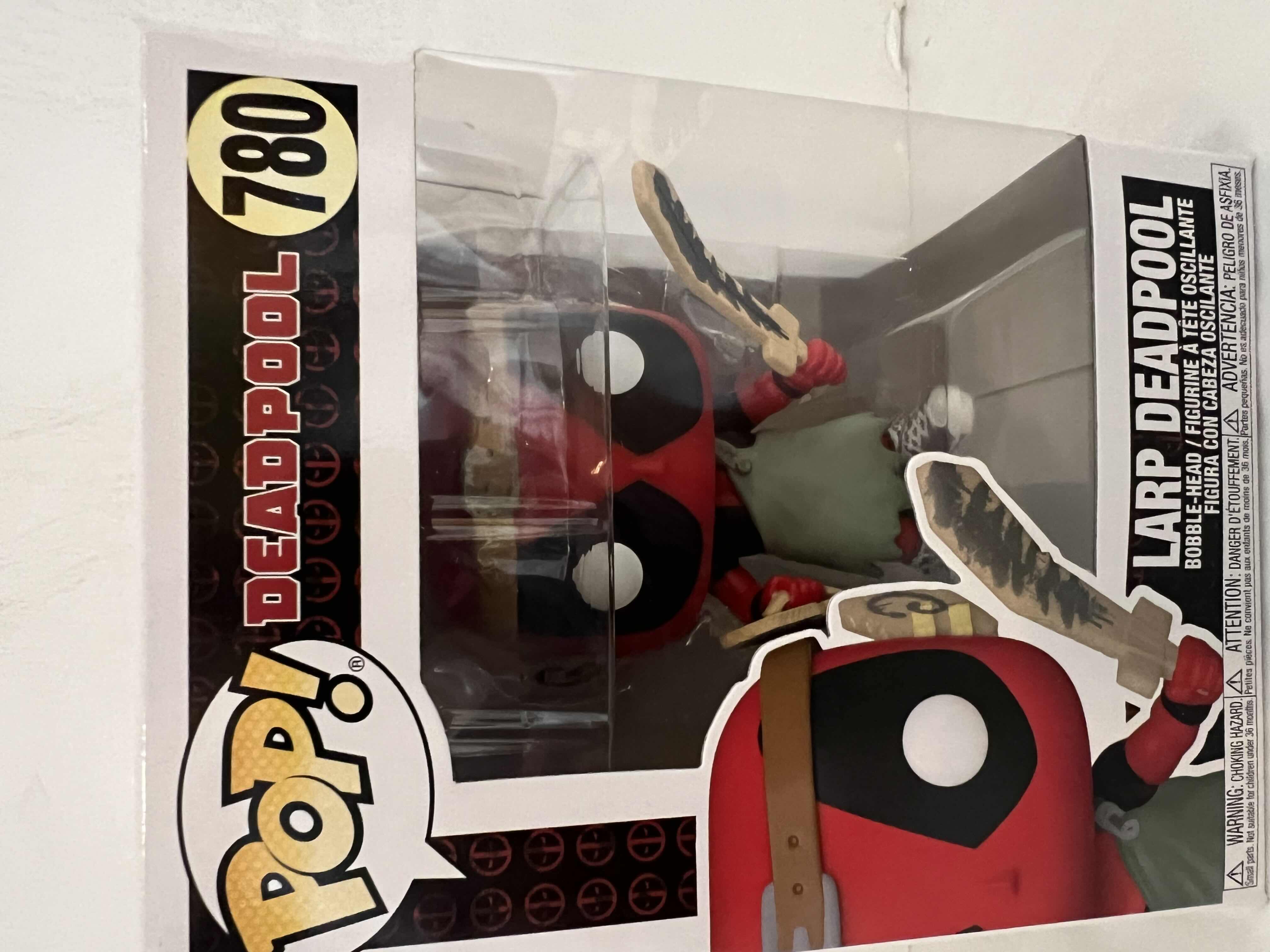 View 1 of NEW FUNKO POP! MARVEL DEADPOOL #780, “LARP DEADPOOL” BOBBLE-HEAD VINYL FIGURE 
