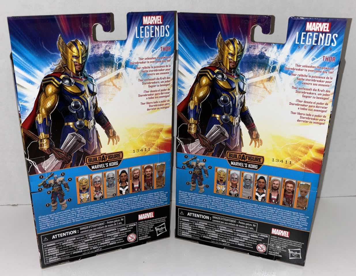 Photo 1 of NEW 2-PACK HASBRO LEGEND SERIES MARVEL STUDIOS THOR LOVE AND THUNDER ACTION FIGURE, “THOR”