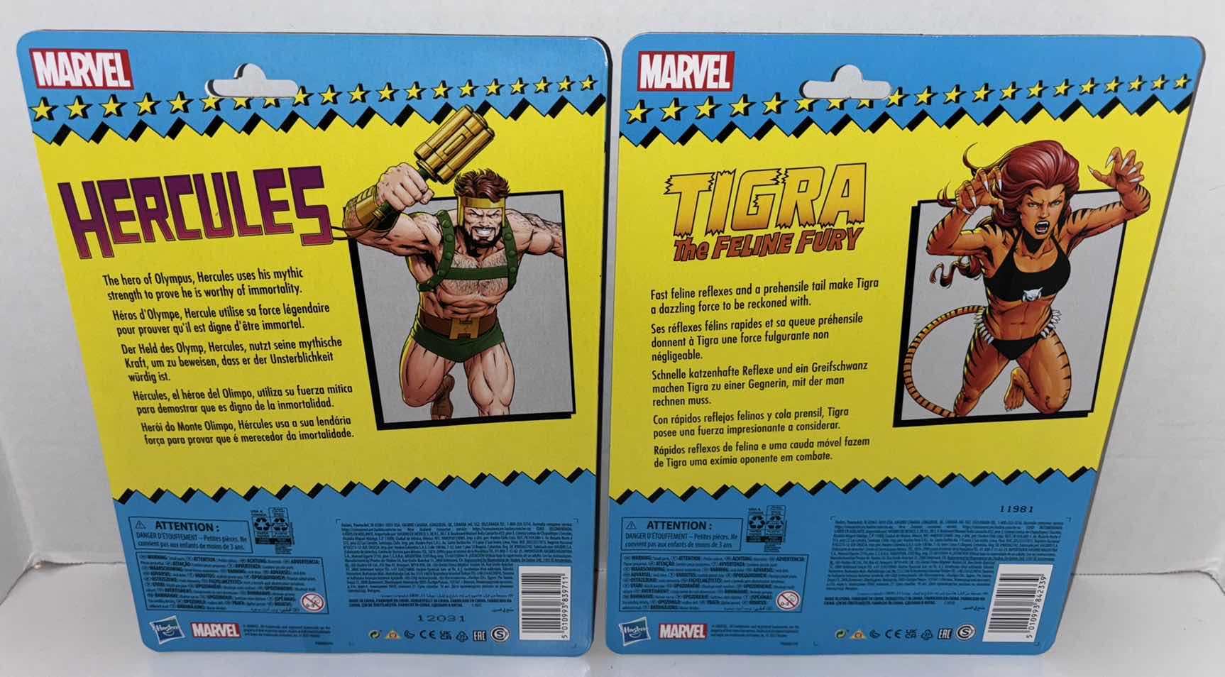 Photo 1 of NEW 2-PACK HASBRO MARVEL LEGENDS 6” ACTION FIGURES, “HERCULES” & “TIGRA” THE FELINE FURY