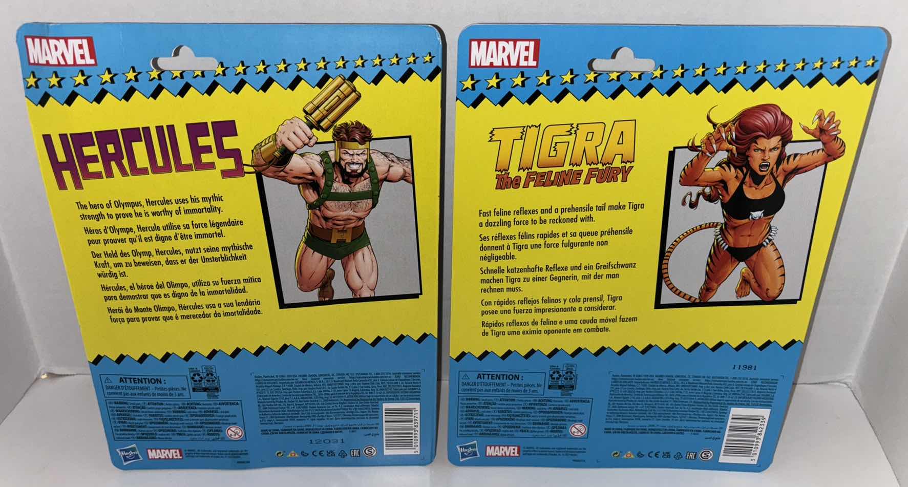 Photo 1 of NEW 2-PACK HASBRO MARVEL LEGENDS 6” ACTION FIGURES, “HERCULES” & “TIGRA” THE FELINE FURY