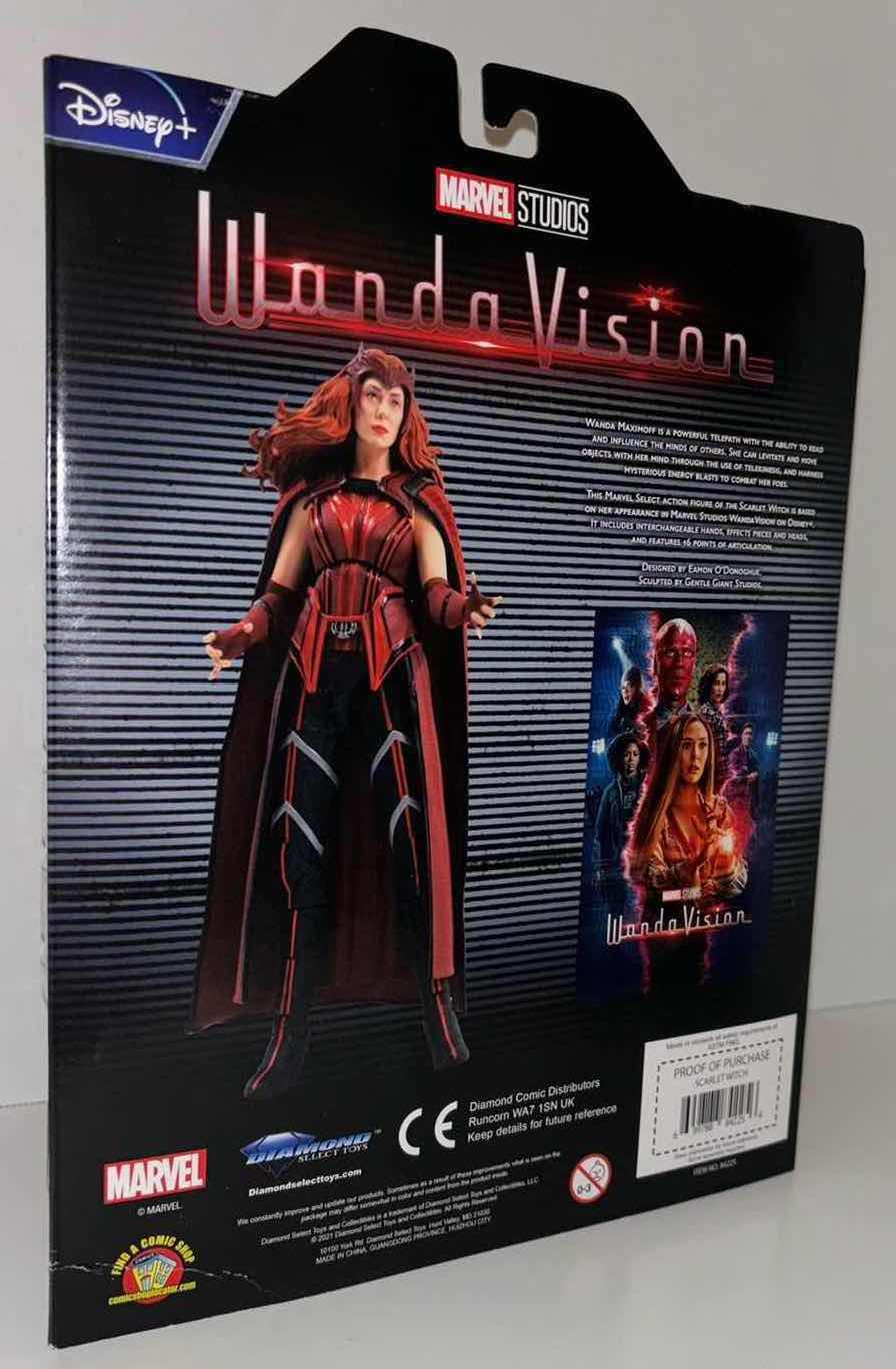 Photo 1 of NEW DIAMOND SELECT TOYS MARVEL SELECT WANDA VISION COLLECTOR’S ACTION FIGURE & ACCESSORIES, “THE SCARLET WITCH”