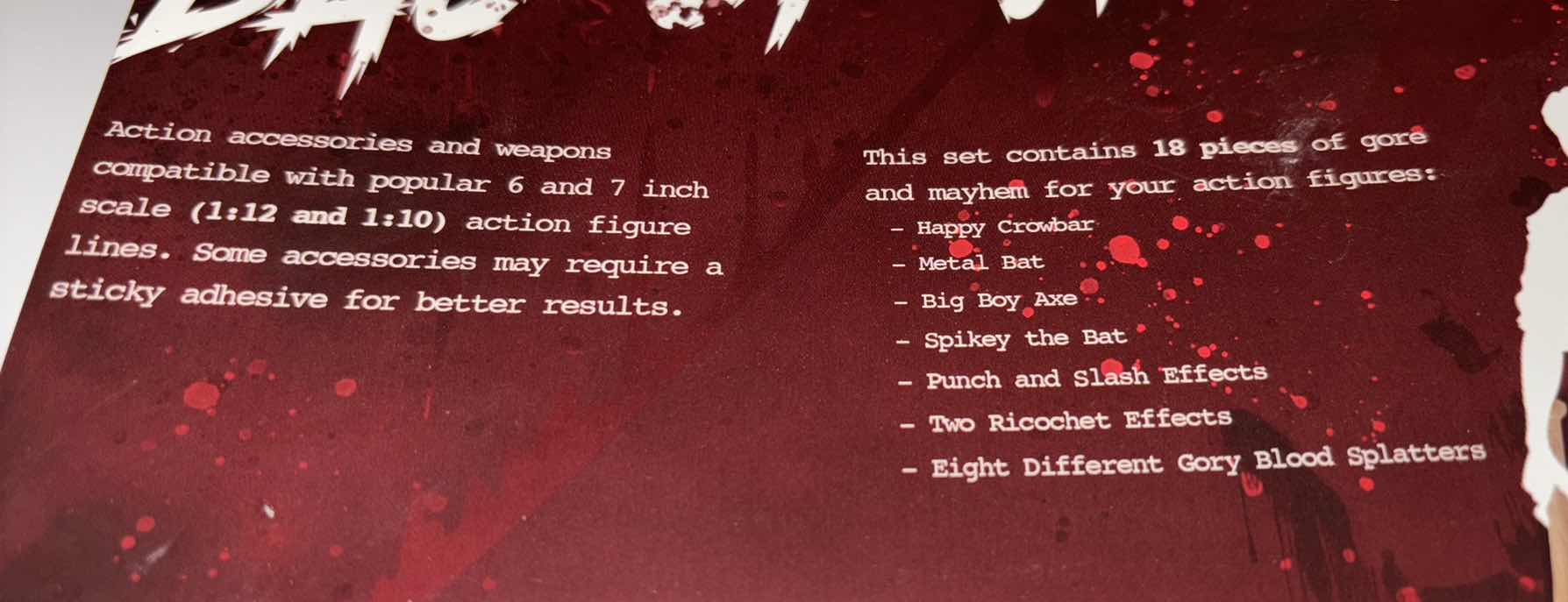 Photo 1 of NEW 2-PACK HAPPYCAT INDUSTRIES SUPER ACTION STUFF FIREPOWER & BAG OF VIOLENCE ACTION FIGURE ACCESSORY SETS