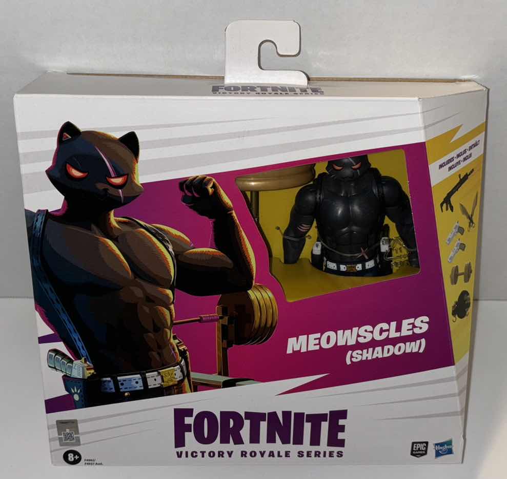 Photo 1 of NEW HASBRO FORTNITE VICTORY ROYALE SERIES “MEOWSCLES” (SHADOW) COLLECTIBLE ACTION FIGURE & ACCESSORIES