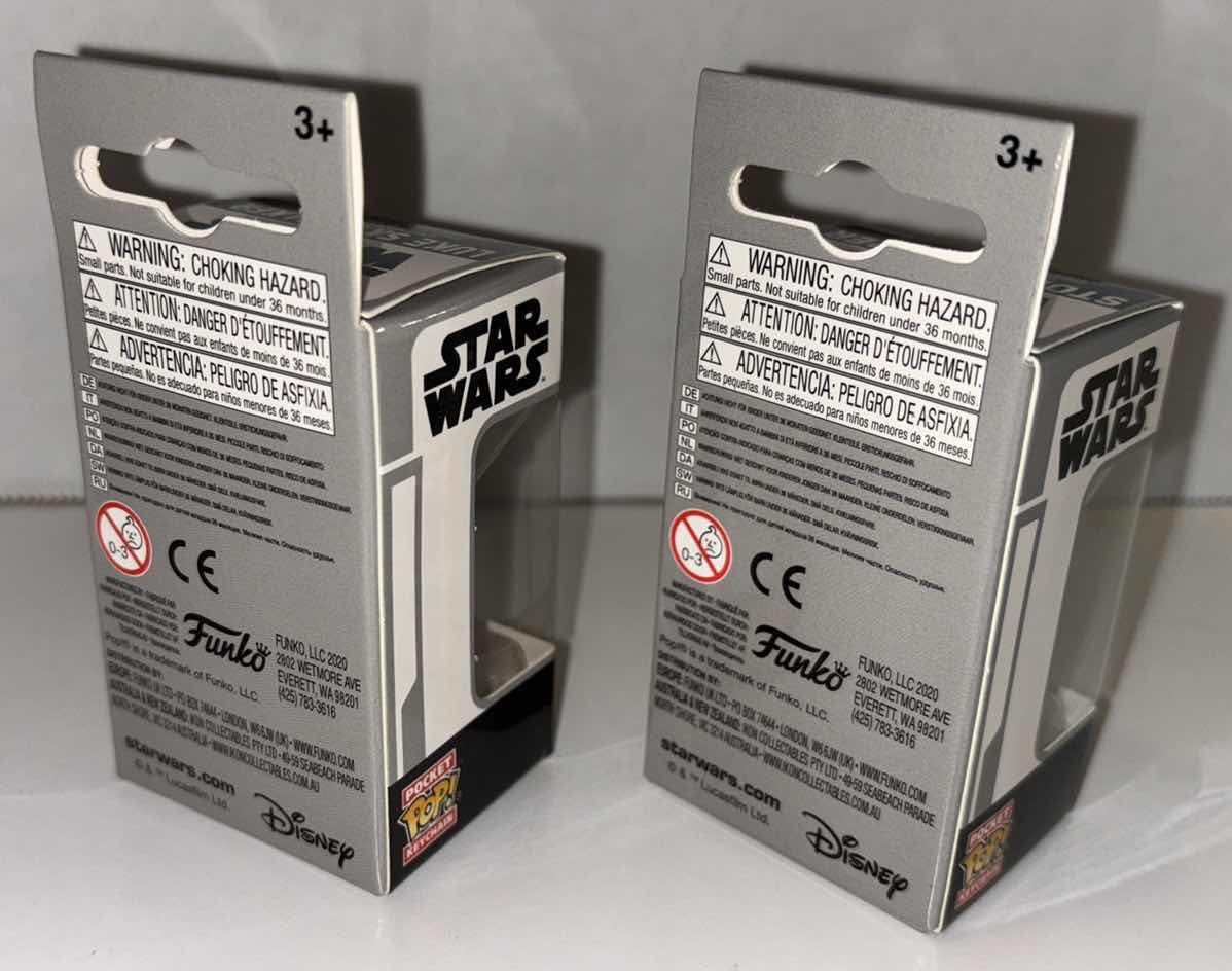 Photo 1 of NEW 2-PACK FUNKO POP! STAR WARS POCKET POP KEYCHAIN, “LUKE SKYWALKER & STORMTROOPER”