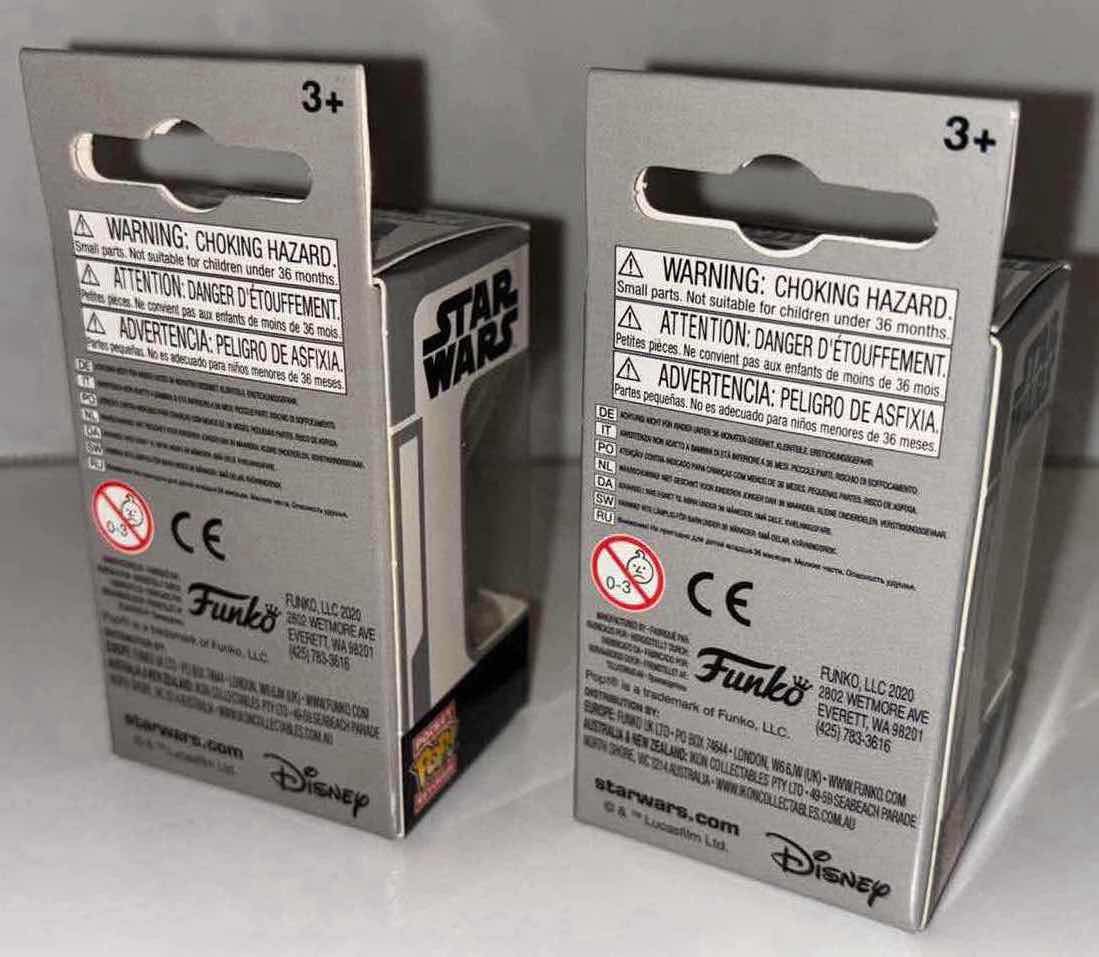 Photo 1 of NEW 2-PACK FUNKO POP! STAR WARS POCKET POP KEYCHAIN, “PRINCESS LEIA & LUKE SKYWALKER”