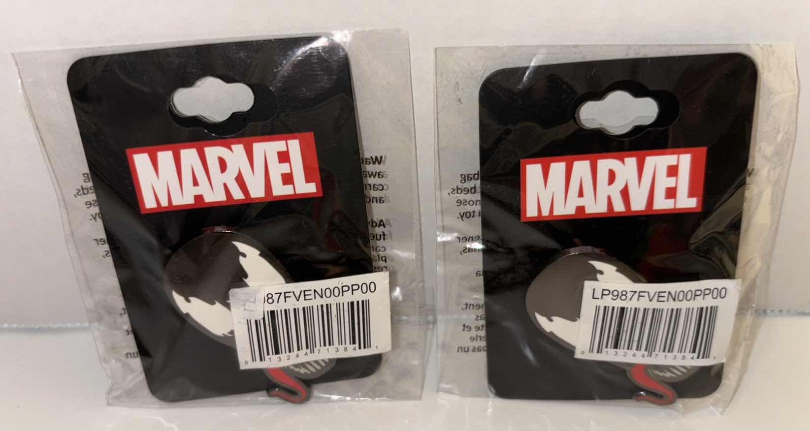 Photo 1 of NEW 2-PACK BIOWORLD MARVEL VENOM FACE PINBACK