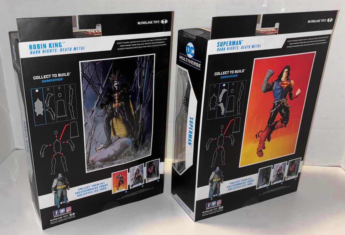 Photo 1 of NEW 2-PACK MCFARLANE TOYS DC MULTIVERSE ACTION FIGURE & ACCESSORIES, DARK KNIGHTS: DEATH METAL “ROBIN KING” & “SUPERMAN” (COLLECT TO BUILD DARKFATHER- #1 & #2 OF 4)