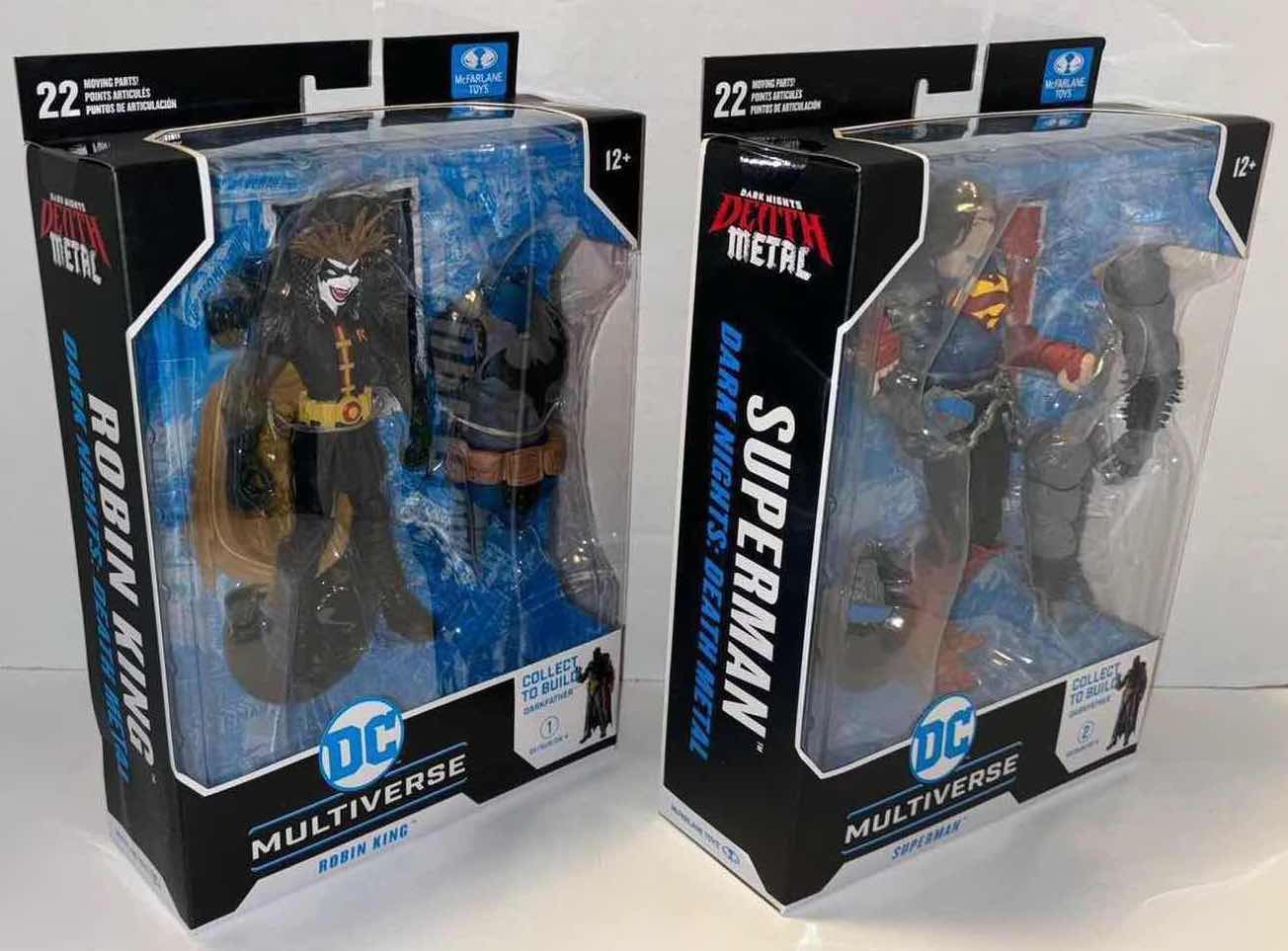 Photo 1 of NEW 2-PACK MCFARLANE TOYS DC MULTIVERSE ACTION FIGURE & ACCESSORIES, DARK KNIGHTS: DEATH METAL “ROBIN KING” & “SUPERMAN” (COLLECT TO BUILD DARKFATHER- #1 & #2 OF 4)
