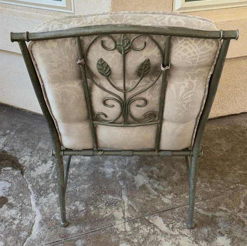 Photo 1 of 6PC VINTAGE STYLE OUTDOOR PATIO SET W  HEXAGON WOOD TOP TABLE W HIGH BACK CHAIRS