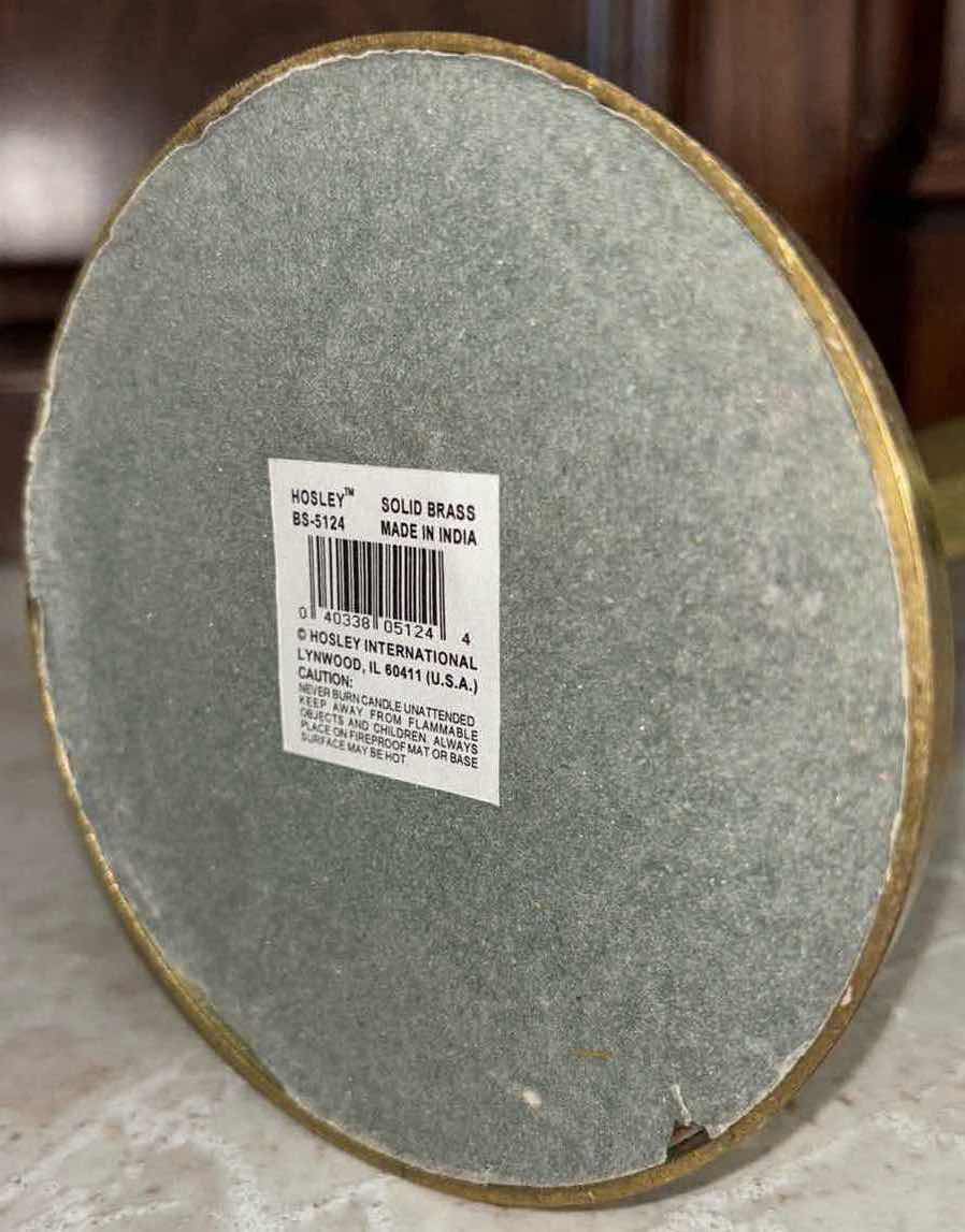 Photo 1 of HOSLEY SOLID BRASS 17.6” CANDLESTICKS (2)