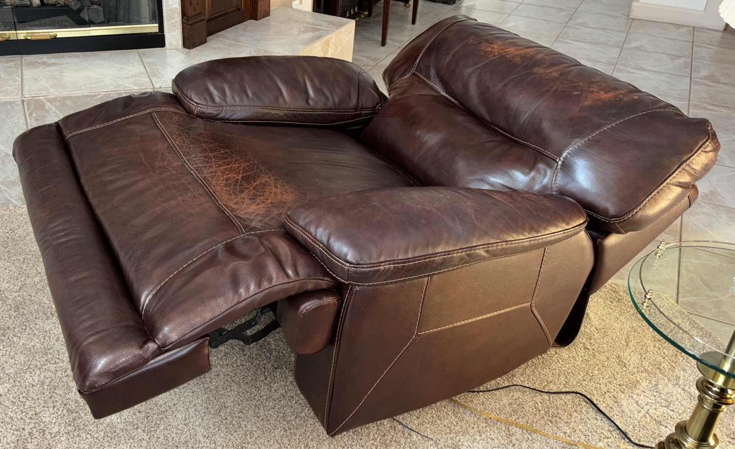 Photo 1 of SIGNATURE DESIGN BY ASHLEY- EXHILARATIONS: ZERO WALL POWER WIDE RECLINER IN CHOCOLATE 47” X 43” H38” (ITEM 4240182)