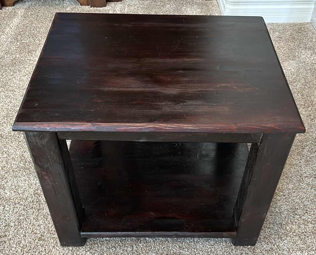 Photo 1 of SOLID WOOD END TABLE, ESPRESSO 19.5” X 24.25” H20”