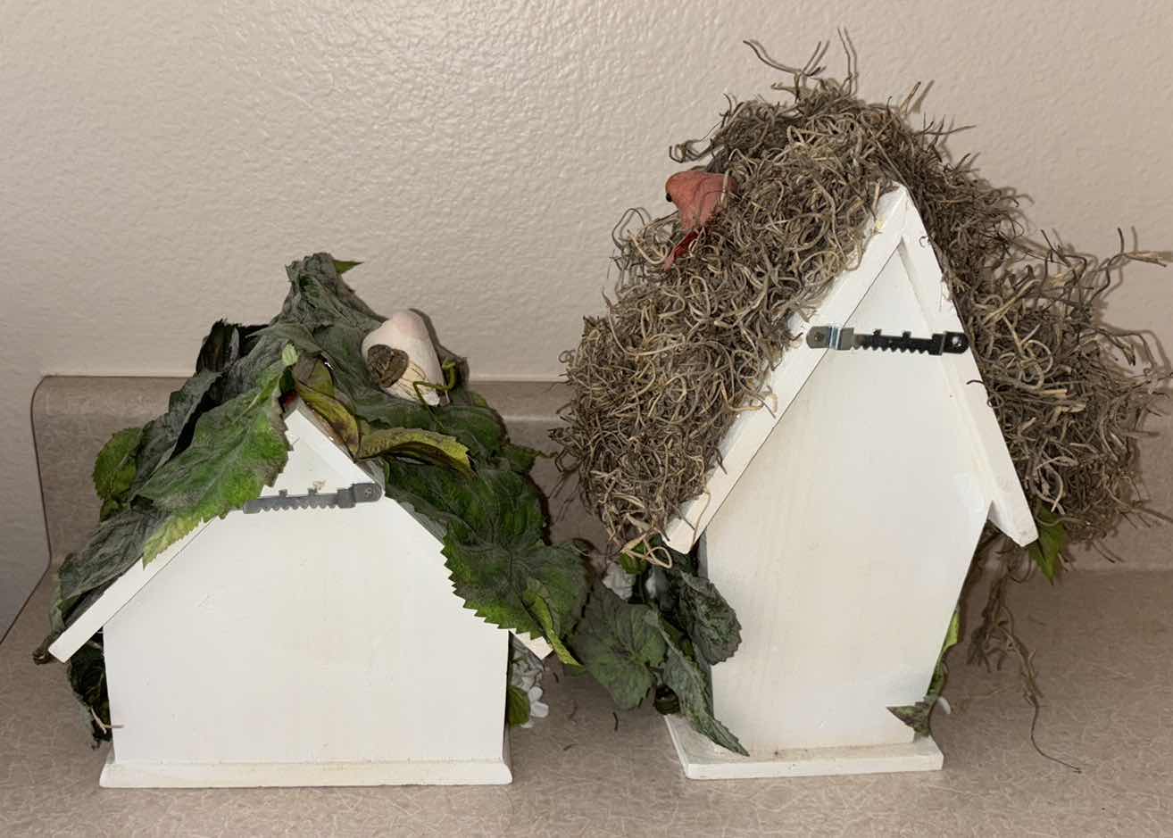 Photo 1 of SHABBY CHIC BIRDHOUSES, 2 PCS (TALLEST IS 6.6” X 8.5” H10”)