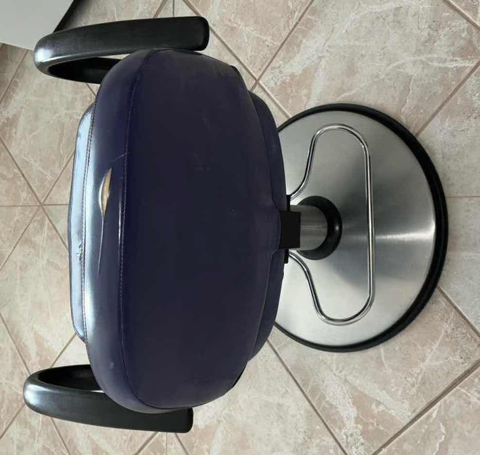 Photo 1 of BELVEDERE RV12 HAIR STYLING CHAIR W HYDRAULIC LIFT BASE, DEEP PHOENICIAN PURPLE
