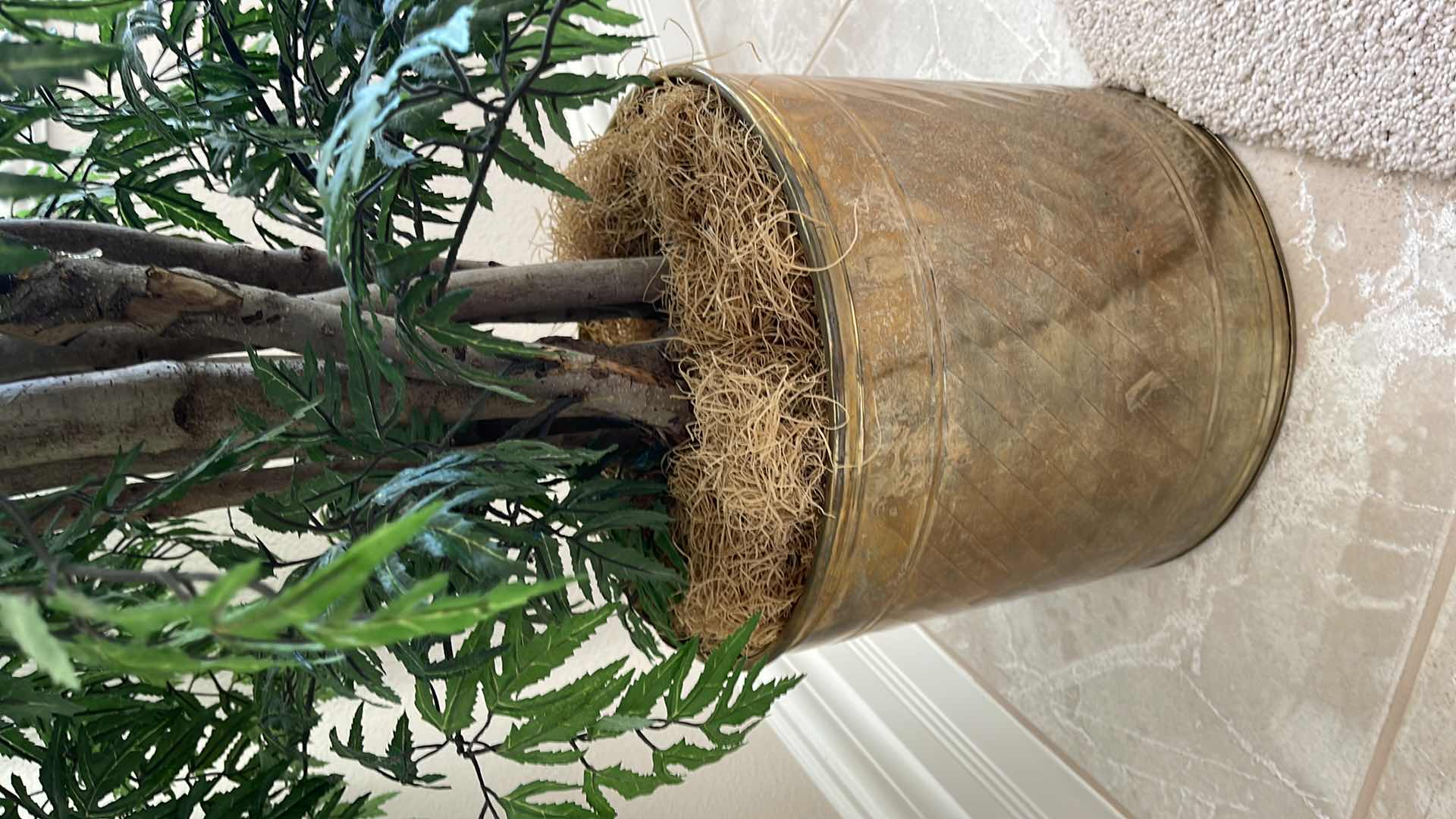 Photo 1 of 6’ ARTIFICIAL DECOR TREE IN METAL POT