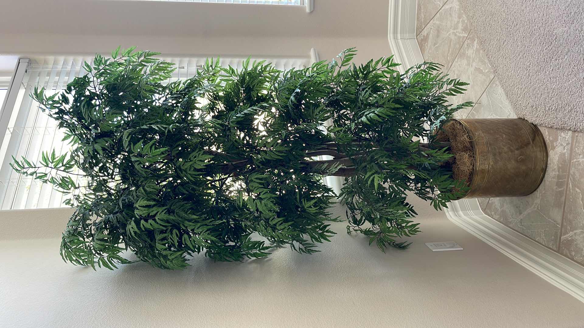 Photo 1 of 6’ ARTIFICIAL DECOR TREE IN METAL POT