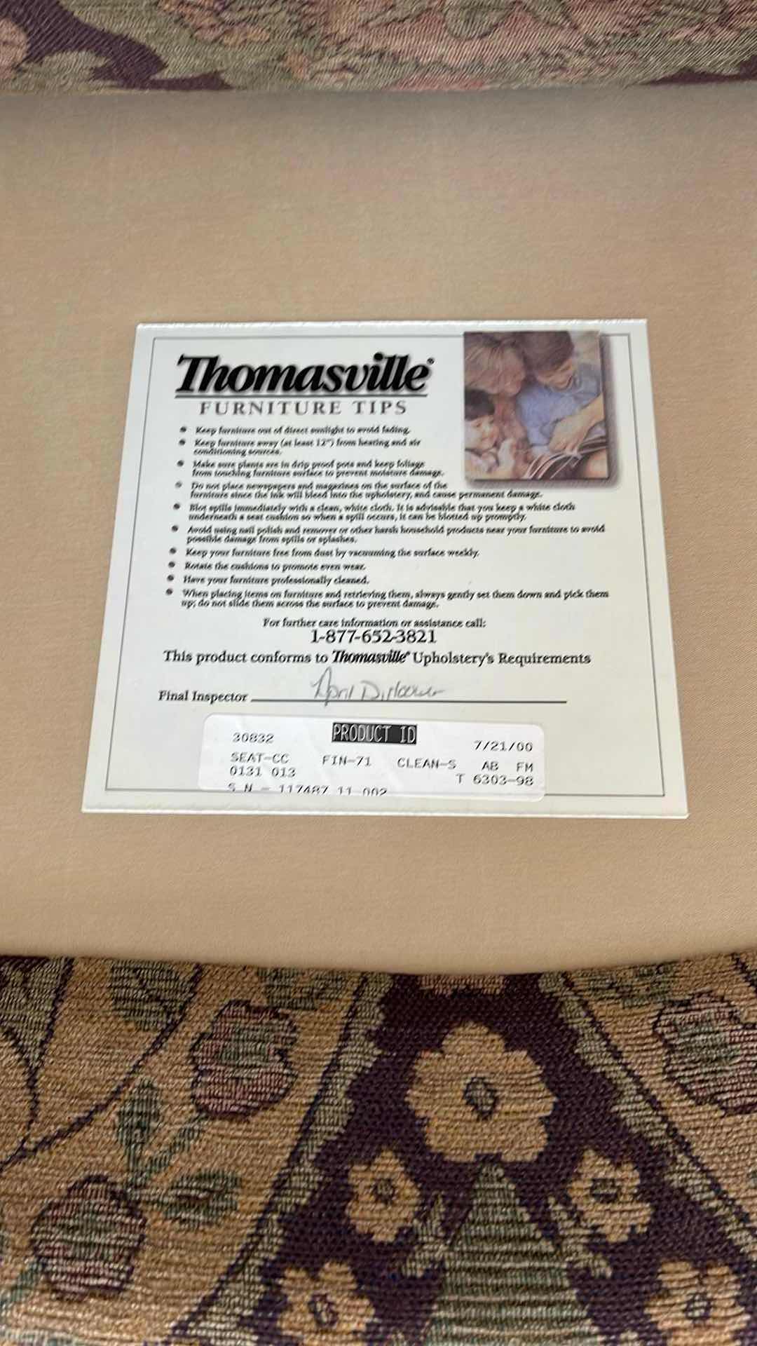 Photo 1 of THOMASVILLE FLORAL UPHOLSTERED LOUNGE CHAIR