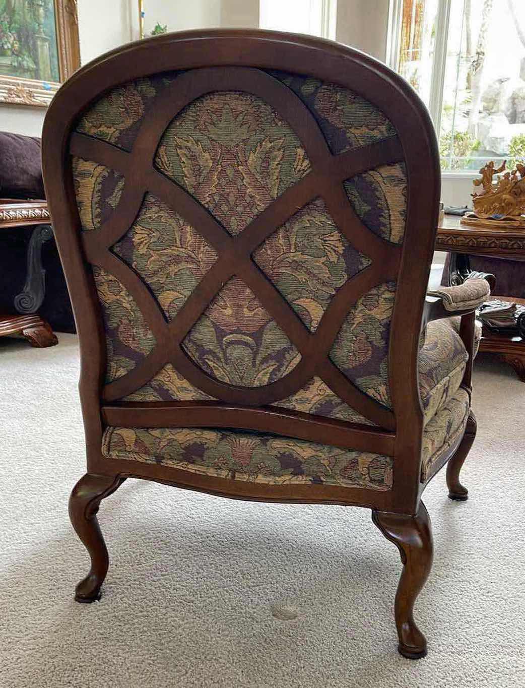 Photo 1 of THOMASVILLE FLORAL UPHOLSTERED LOUNGE CHAIR