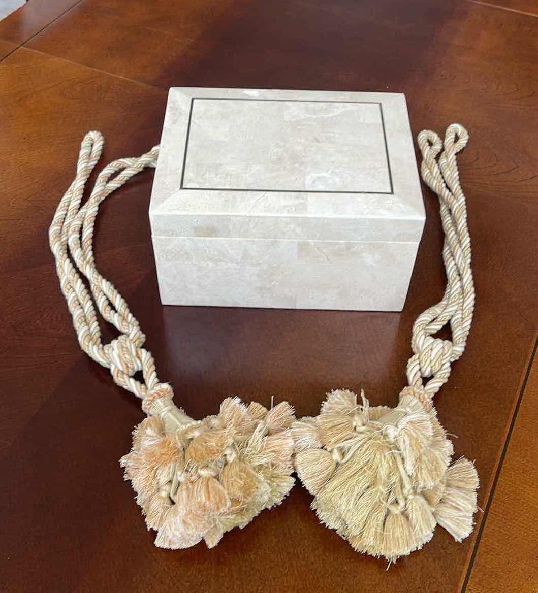 Photo 1 of COMPOSITE STONE BOX AND DECORATE ROPE TIES