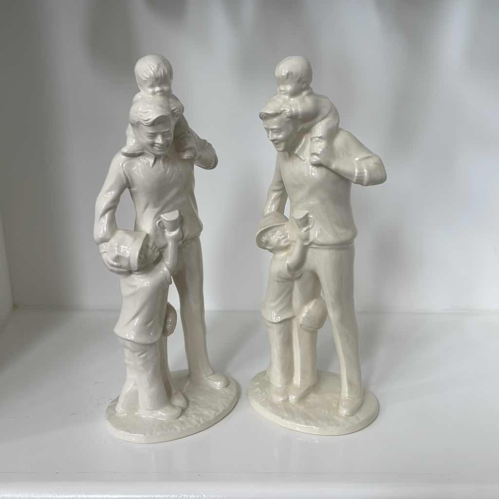 Photo 1 of FATHER AND KIDS FIGURINE PORCELAIN 11” (2)