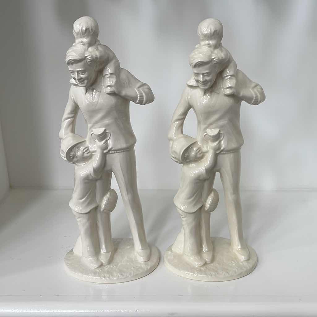 Photo 1 of FATHER AND KIDS FIGURINE PORCELAIN 11” (2)