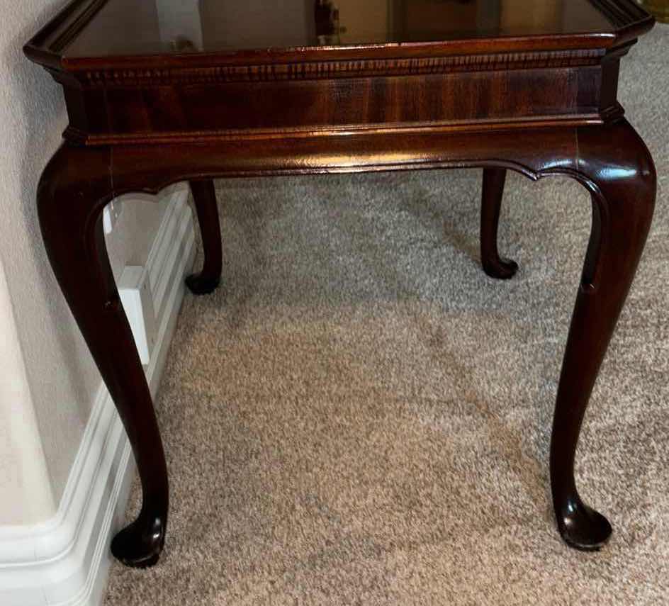 Photo 3 of MAHOGANY WOOD END TABLE 22” X 27” H23.25”