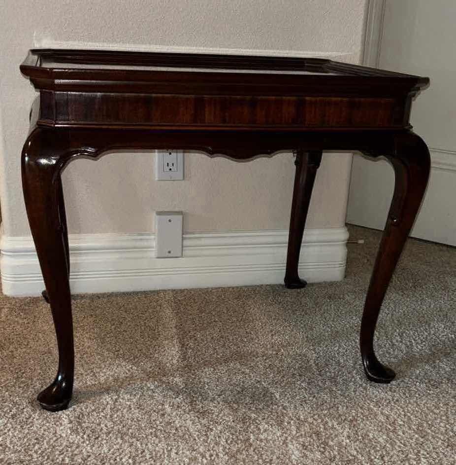 Photo 1 of MAHOGANY WOOD END TABLE 22” X 27” H23.25”