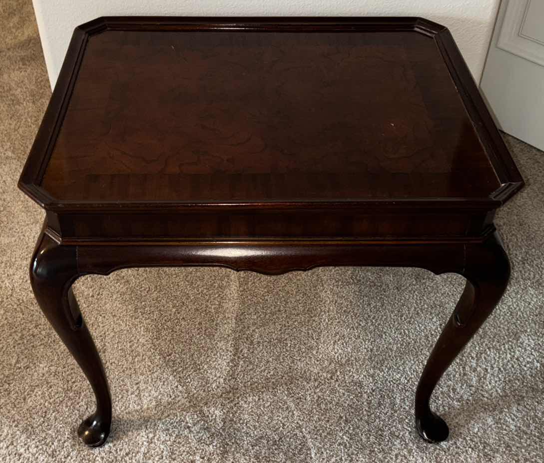 Photo 1 of MAHOGANY WOOD END TABLE 22” X 27” H23.25”