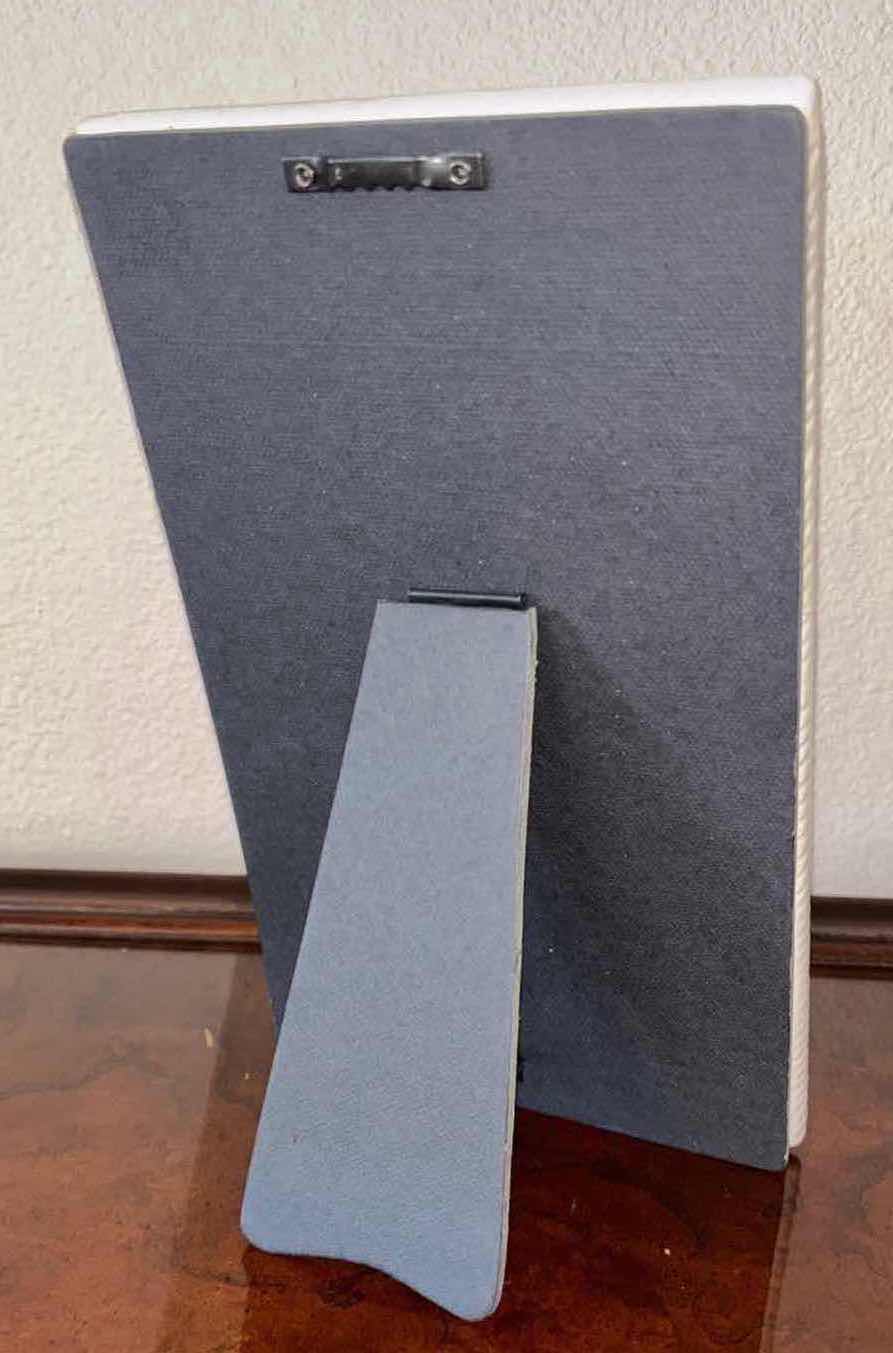 Photo 1 of CERAMIC ‘MOTHER’ TILE ON STAND W NEW HANDMADE SESAME STREET BABY BLANKET & BURP CLOTH