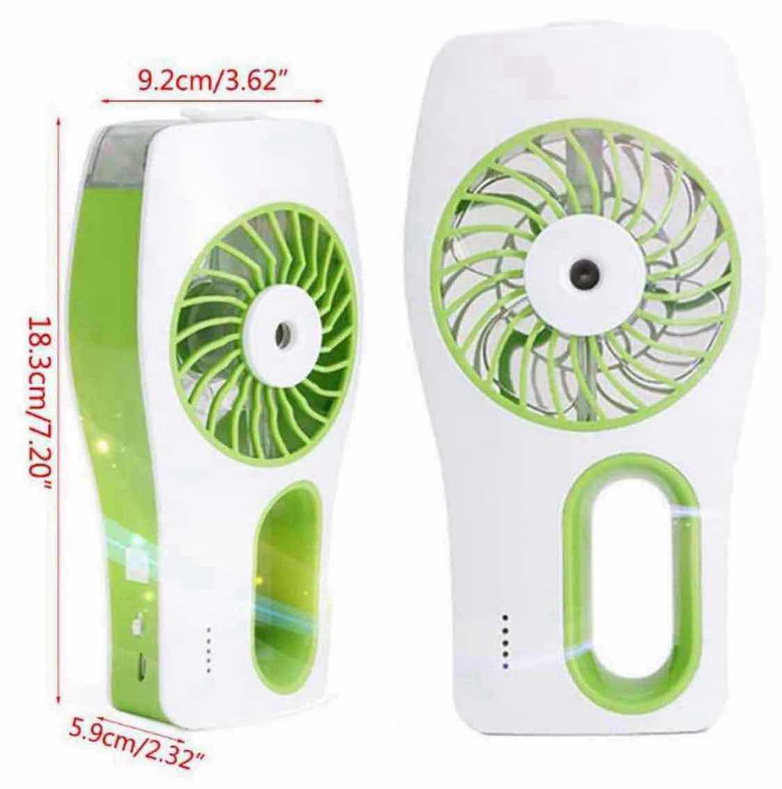 Photo 1 of JX HANDHELD MISTING FAN, MINI USB RECHARGEABLE BATTERY OPERATED PORTABLE PERSONAL FAN W SPRAY BOTTLE