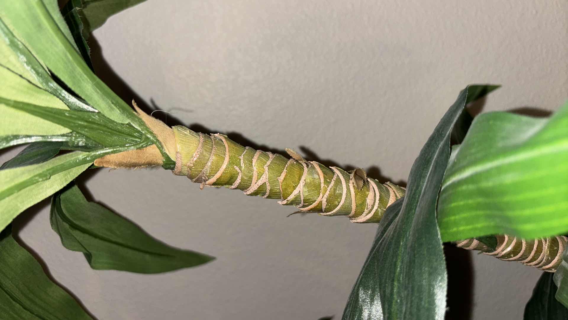 Photo 1 of 6 FT FAUX PALM PLANT & WHITE WICKER PLANTER POT