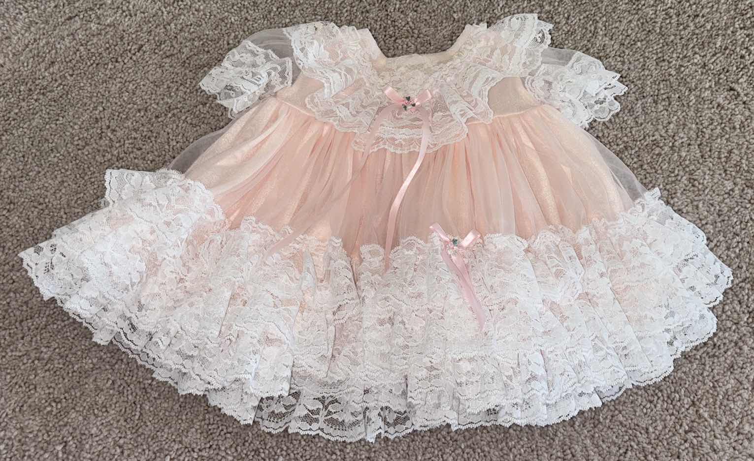 Photo 1 of HER MAJESTY TODDLER SLIP & LACE DRESS CHILD SIZE 24 MO