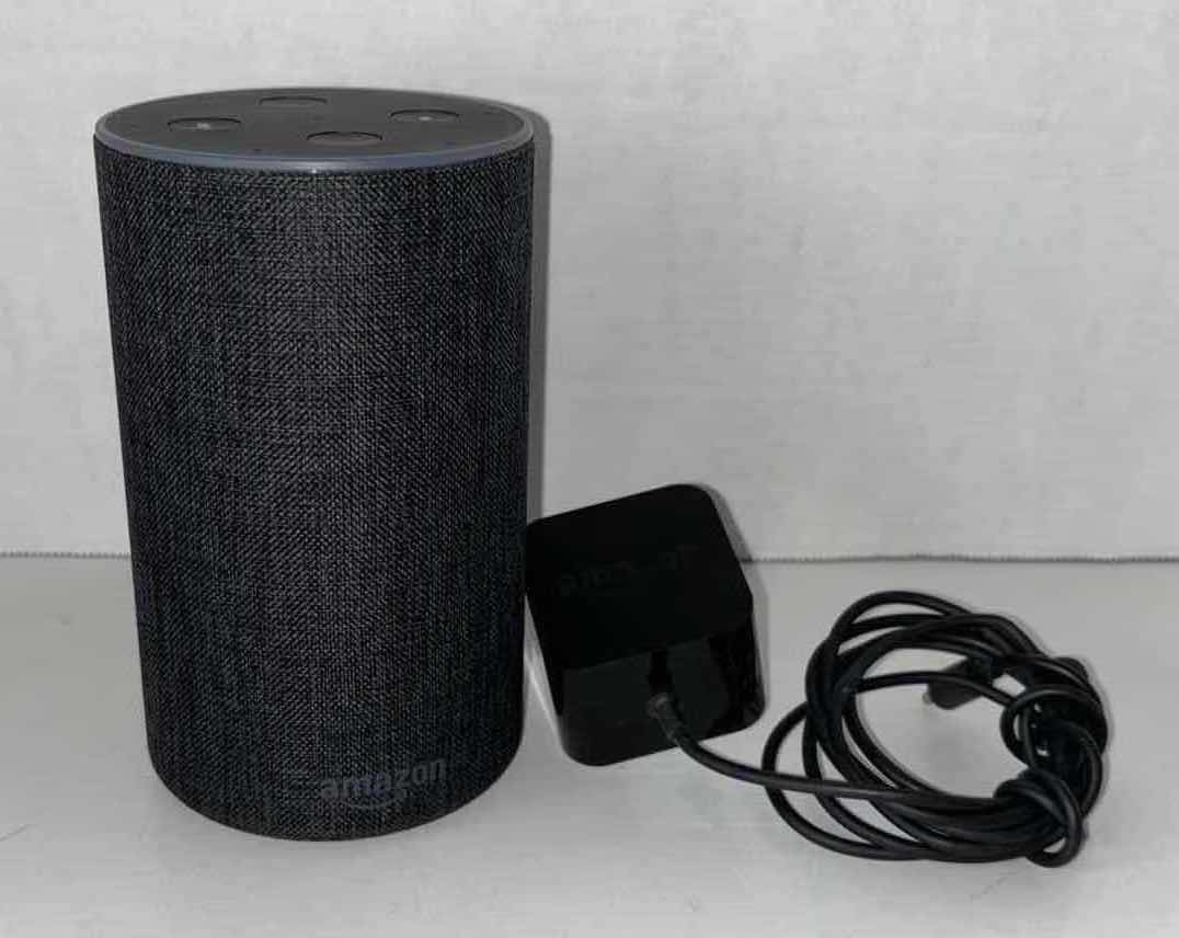 Photo 1 of AMAZON ECHO SMART SPEAKER W ALEXA DOLBY SOUND, 2ND GENERATION W CORD (CHARCOAL)