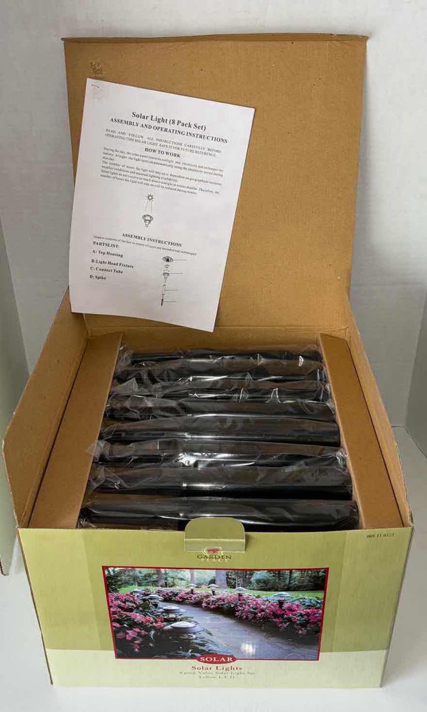 Photo 1 of NEW GARDEN PLACE SOLAR LIGHTS, 8-PACK VALUE SOLAR LIGHT SET (YELLOW LED)