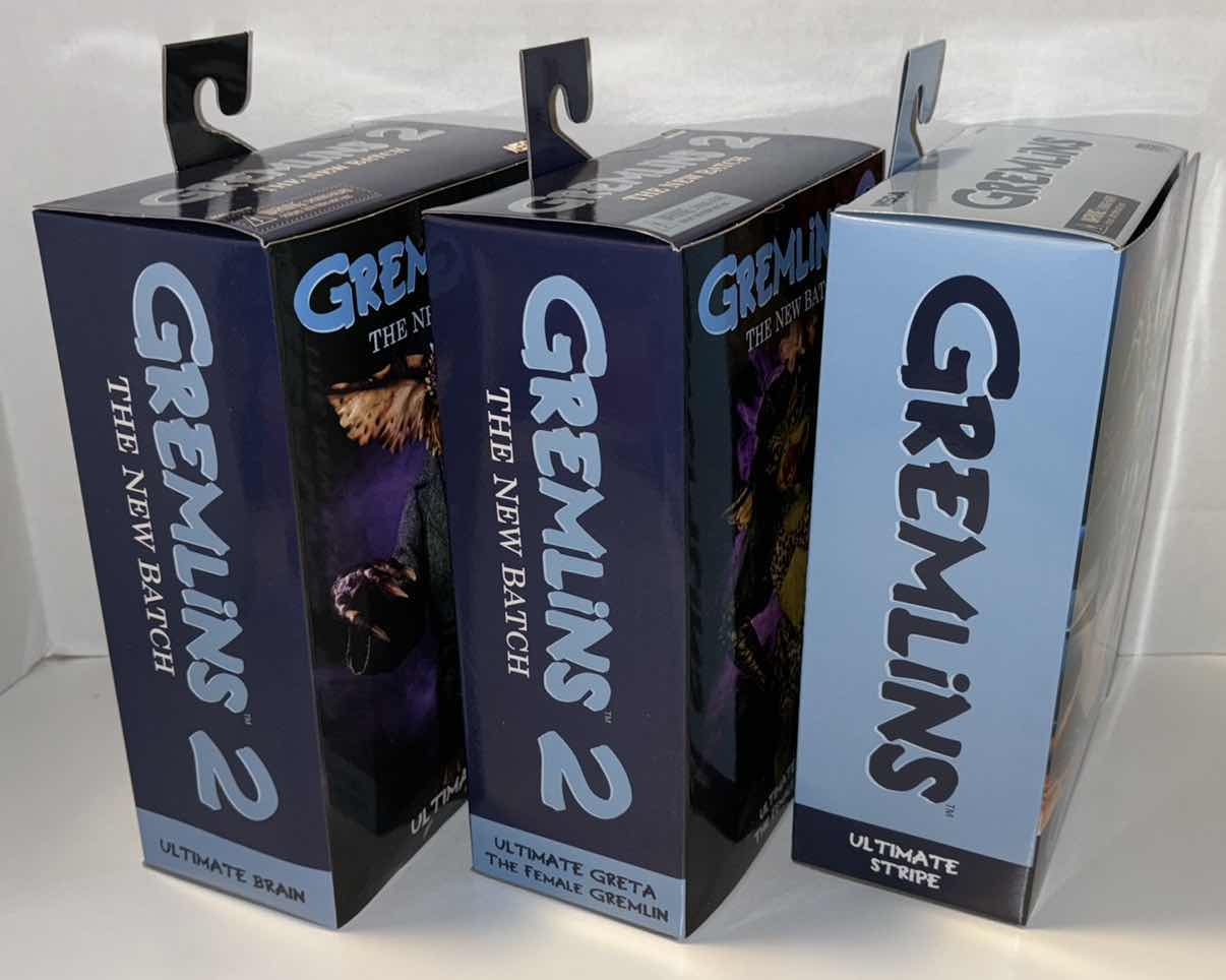 Photo 2 of NEW 3-PACK NECA GREMLINS ULTIMATE ACTION FIGURE & ACCESSORIES, GREMLINS 2 “ULTIMATE BRAIN”, “ULTIMATE GRETA” & GREMLINS   “ULTIMATE STRIPE”